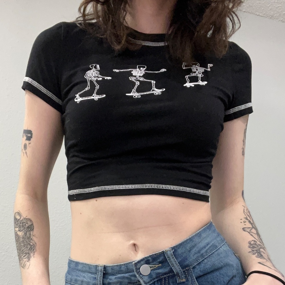Cropped tee shirt